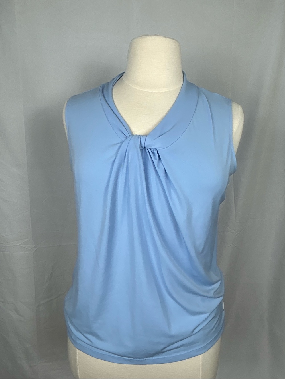 Calvin Klein Light Blue Twist-Neck Sleeveless Camisole
